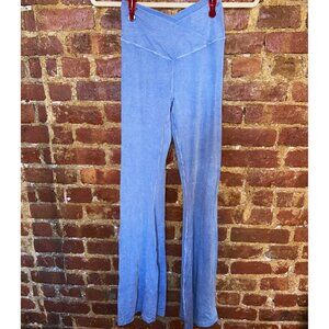 Baby Blue Tie-Dye Flared Leggings